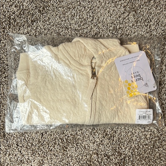 Burt’s Bees Baby - Organic Cotton Quilted Bee Baby Jacket - Oat (3-6 months) - Picture 3 of 3